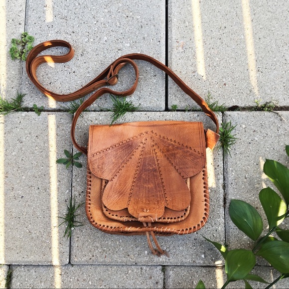 Hand Crafted Handbags - Boho Genuine Leather Bohemian Crossbody Purse